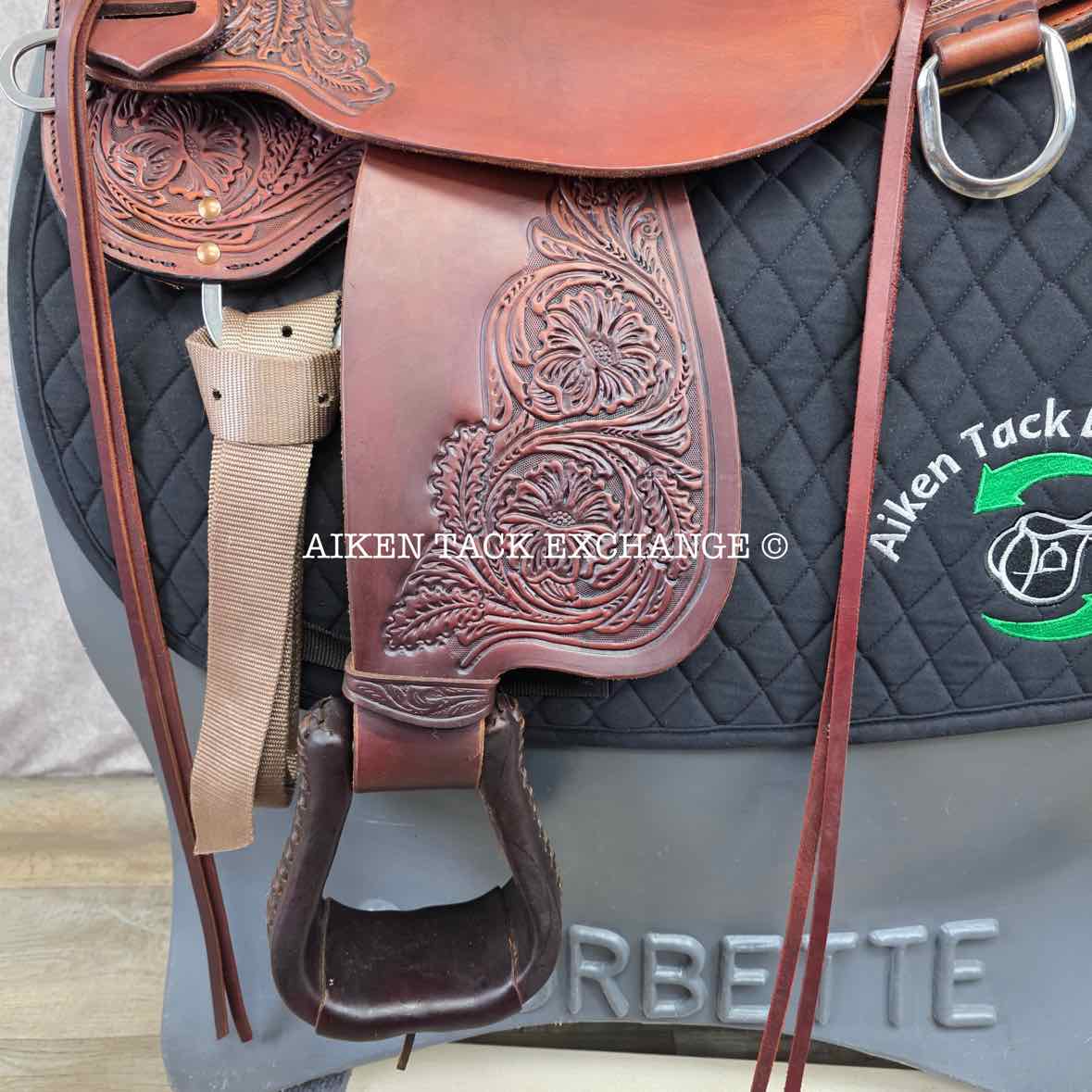 2024 High Horse by Circle Y 6864 Mesquite Western Saddle, 17" Seat, Wide Tree - Full QH Bars