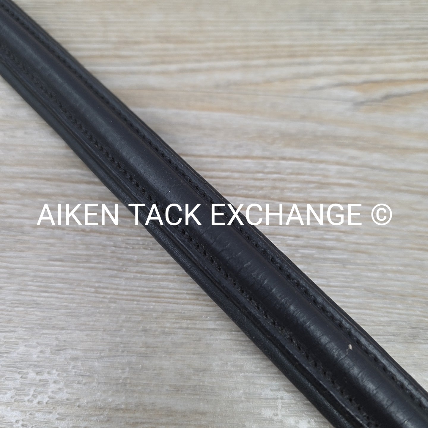 Padded Plain Raised Browband, Black, 15"