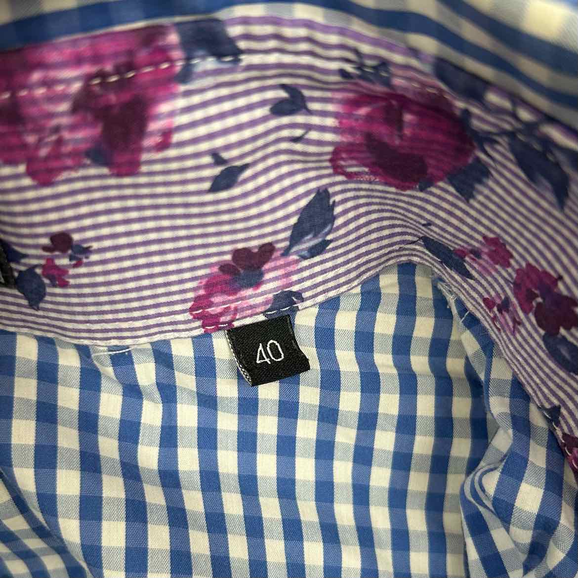 Fior Da Liso Long Sleeve Collared Shirt, Size 10