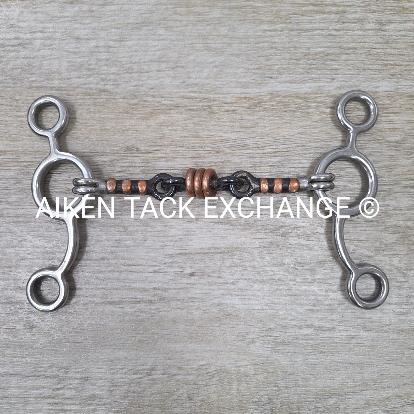 Sweet Iron Dogbone with Copper Rings Jr Cow Horse Bit 4.75"