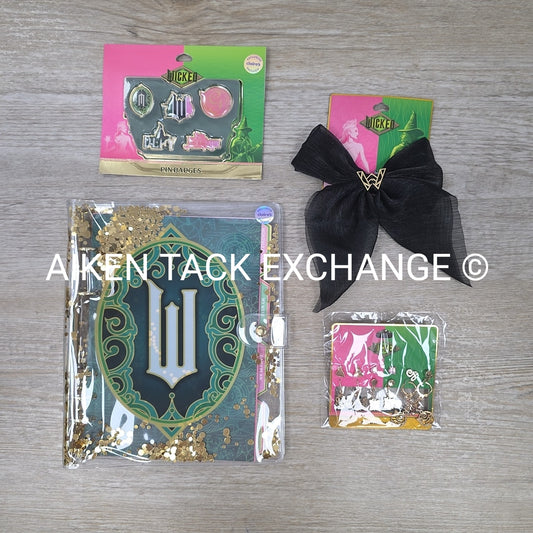 Claire's Wicked Bundle: Shaker Planner, Pin Badges, Hair Clip, Earring Set