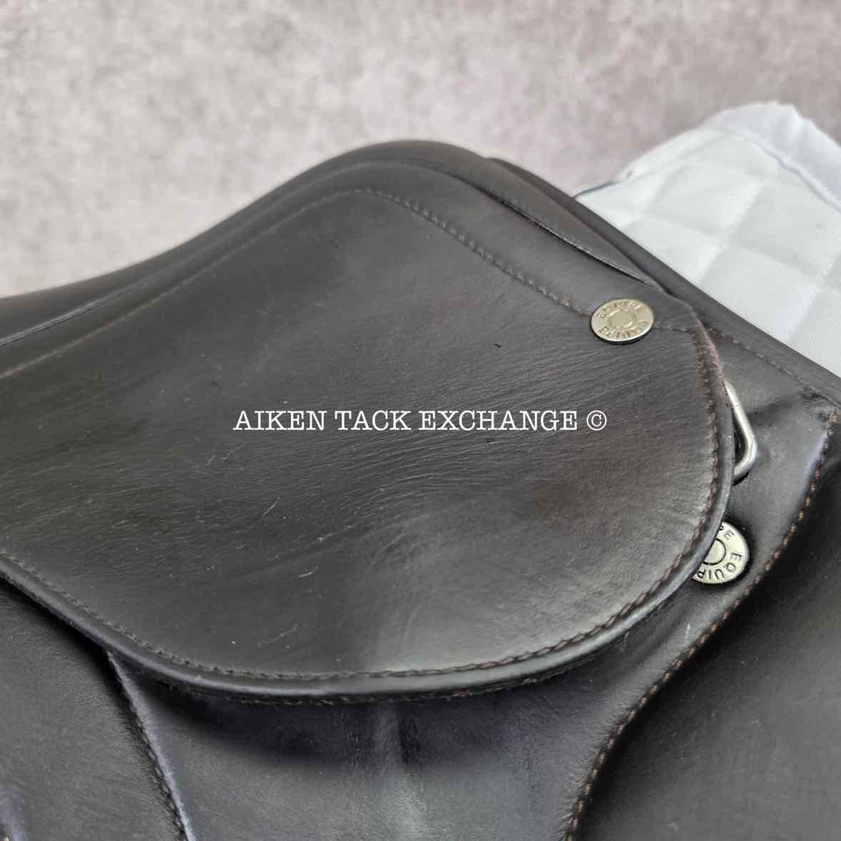 2017 Equipe Synergy Monoflap Jump Saddle, 17.5" Seat, Medium Wide Tree, Foam Panels