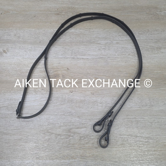 Passier Leather Grip Reins, Black, 55"