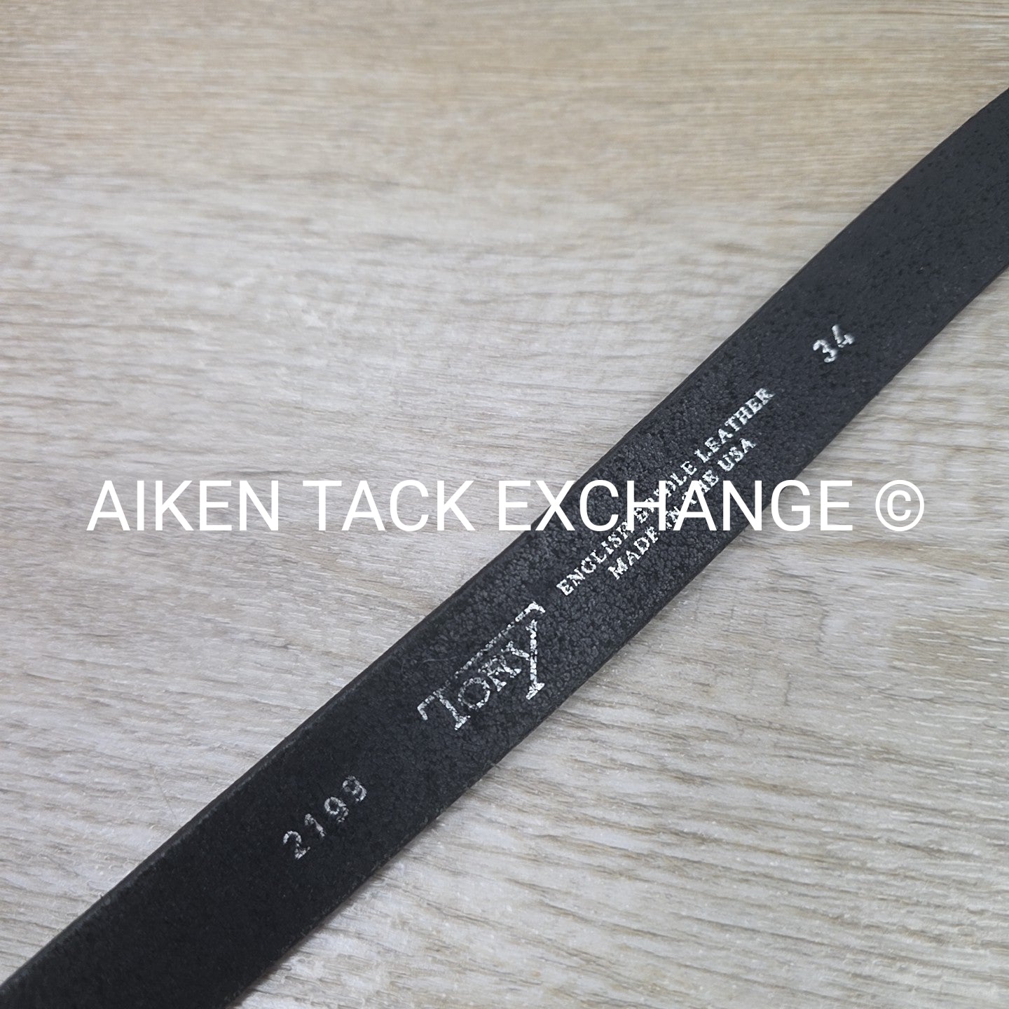 Tory Leather Snaffle Bit Belt, Black, 34