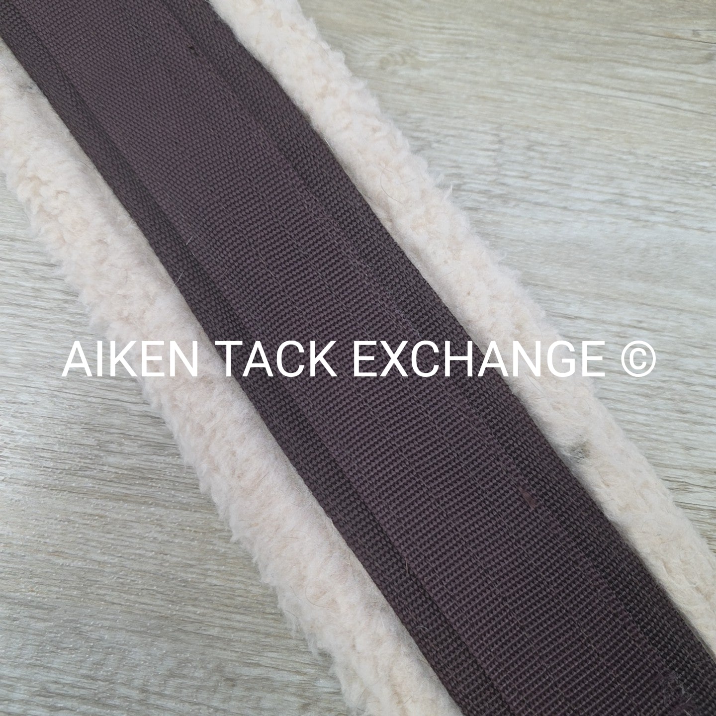 Shires Fleece Girth with Double End Elastic, Brown, 56"