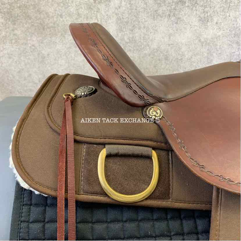 2016 Circle Y High Horse 6921 Driftwood Cordura Trail Western Saddle, 15" Seat, Wide Tree - Full QH Bars