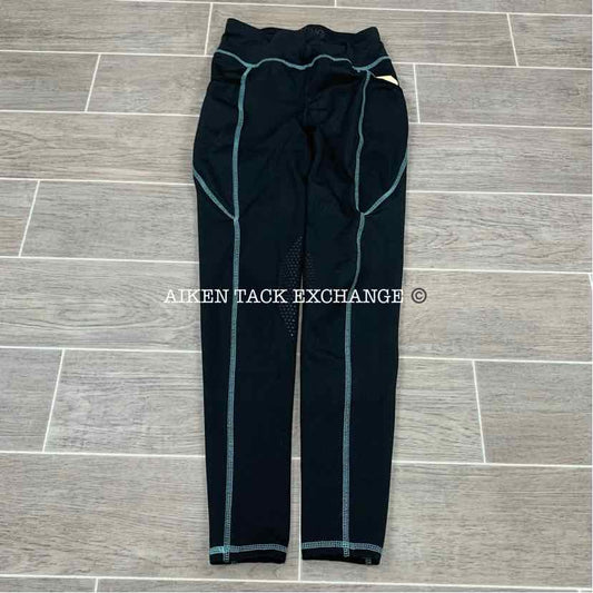 Dover Saddlery Riding Sport Silicone Knee Patch Tights, Size Medium