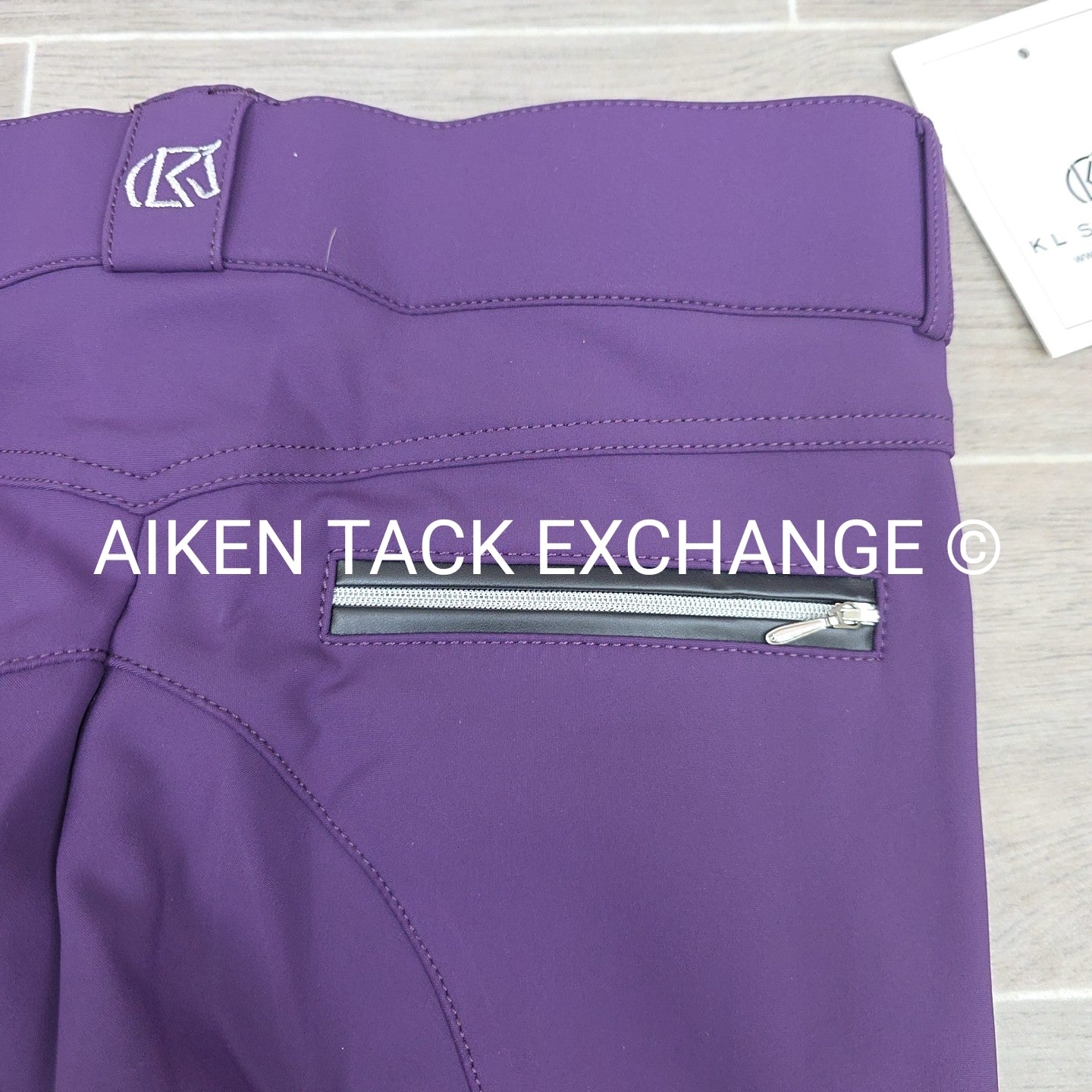 KL Select Gabrielle Knee Patch Breeches, Purple, Women's Size 28R