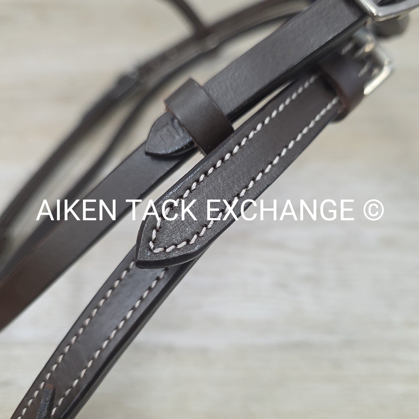 TuffRider Western Headstall with Latigo Bit Ties, Brown, Size Full/Horse