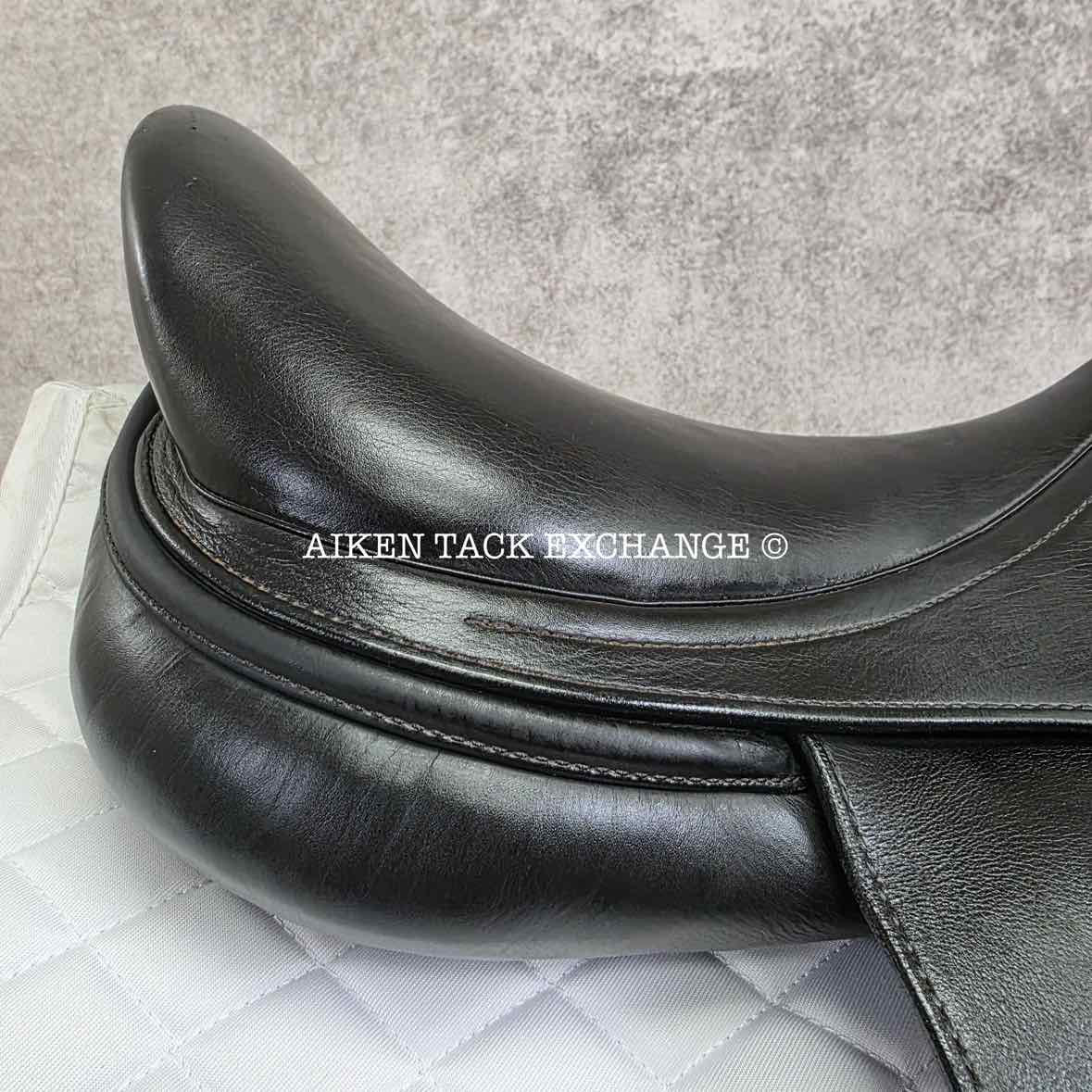 **SOLD** 2010 Prestige Venus K Monoflap Dressage Saddle, 17" Seat, 34 Tree - Medium Wide, Wool Flocked Panels