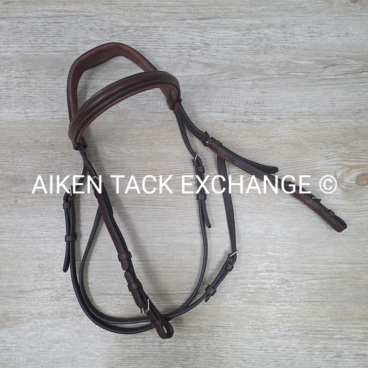 Trust Equestrian Hickstead Hackamore Bridle, No Reins, Brown, Size Full