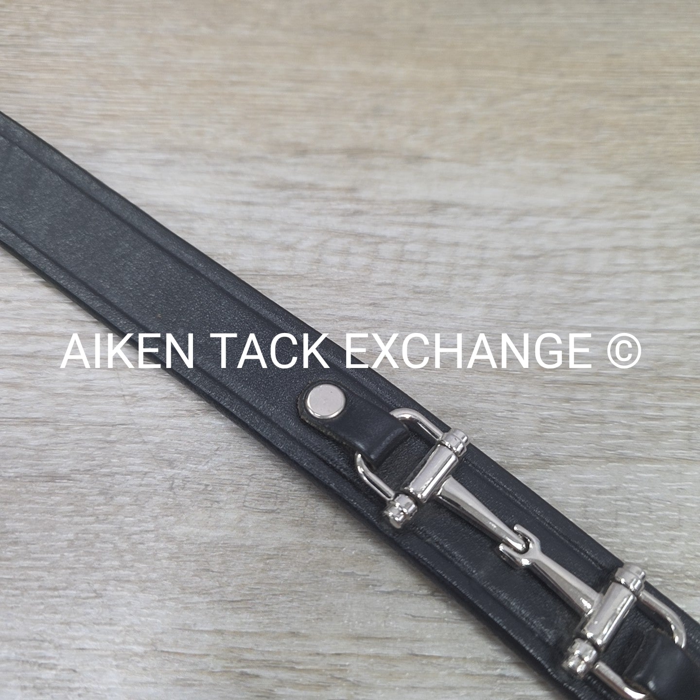 Tory Leather Snaffle Bit Belt, Black, 34