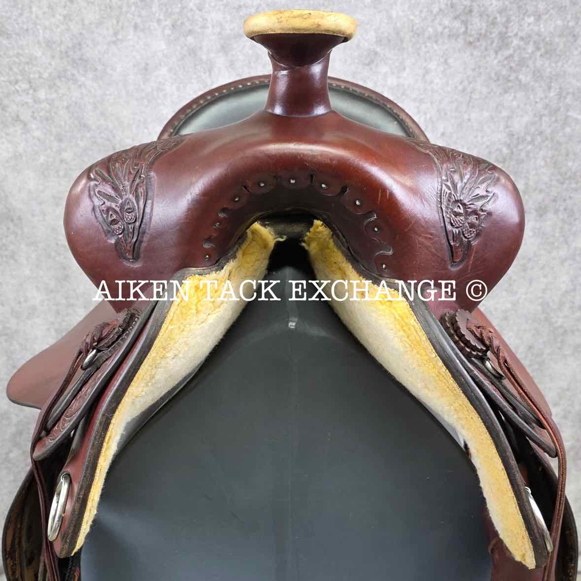 1997 Circle Y 2175 All-Around Western Saddle, 17" Seat, Regular Tree - Semi QH Bars