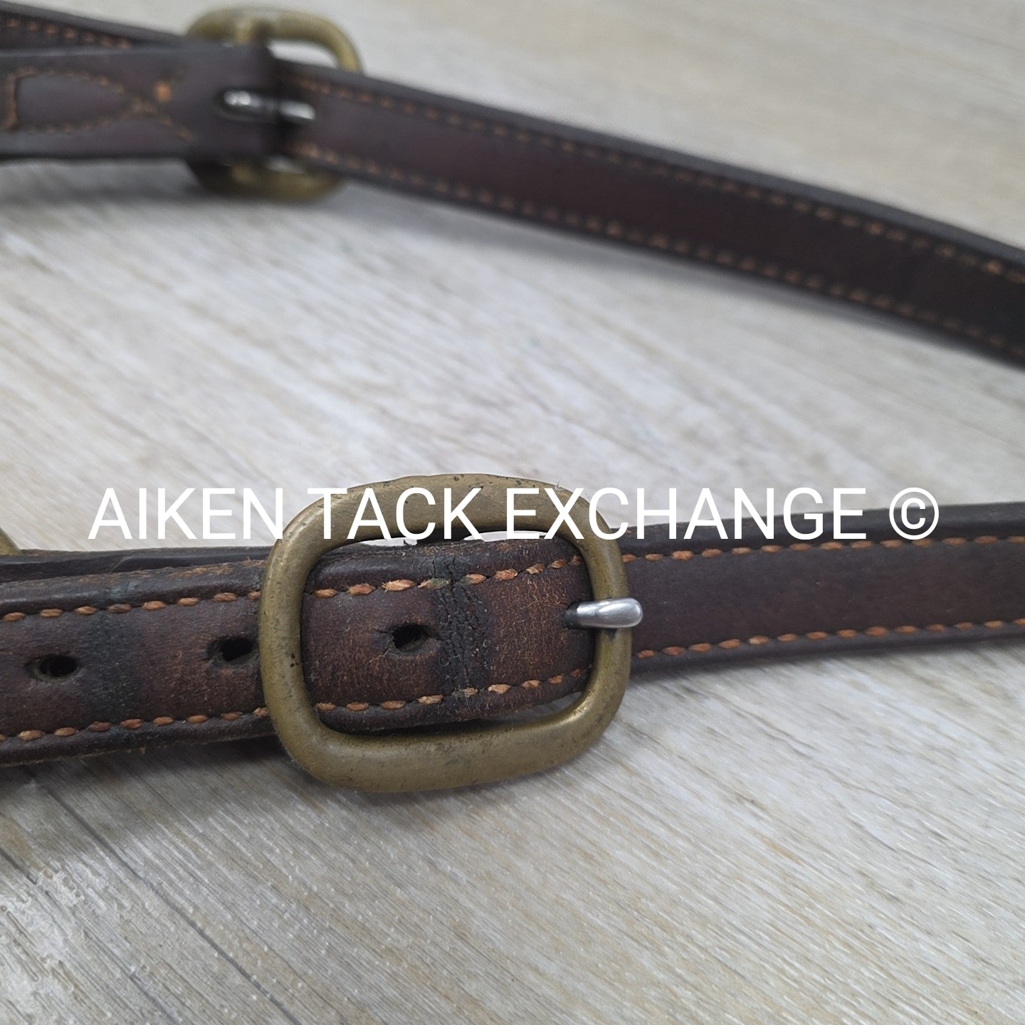 BARGAIN BUNDLE: 2 Leather Halters, Brown, Size Full