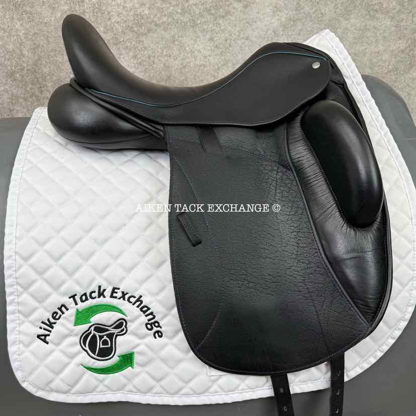 2020 Custom Saddlery Icon Star Monoflap Dressage Saddle, 17.5" Seat, Adjustable Tree, Wool Flocked Panels