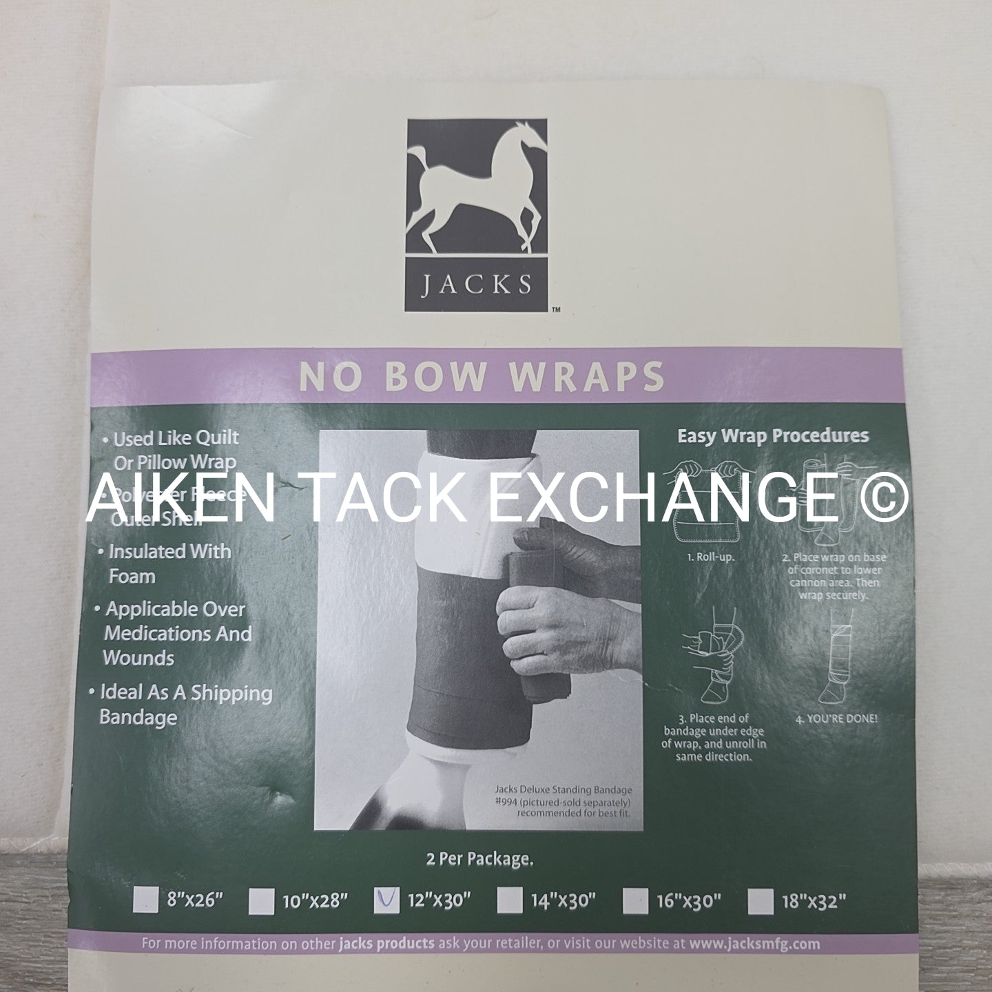 Jack's No Bow Wraps, Set of 4, 12"