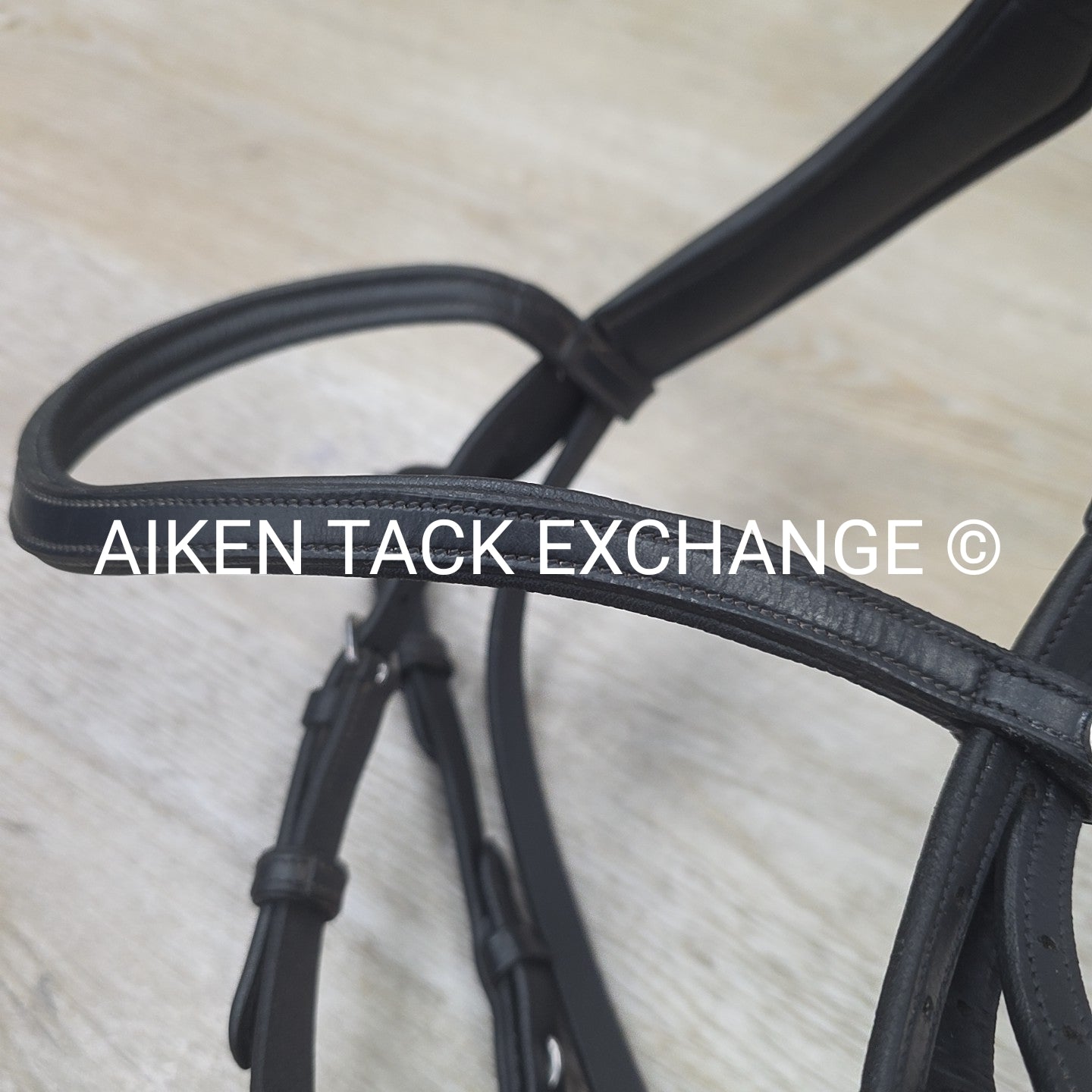 Montar Fair Snaffle Bridle, Missing Flash Strap, Rubber Reins, Black, Size Cob