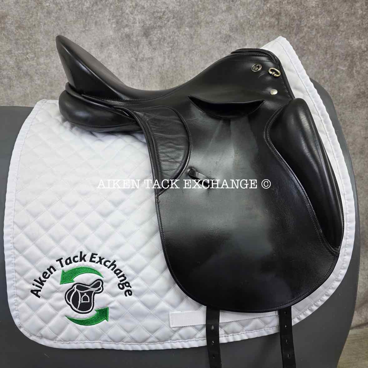 2000 Kieffer Action Dressage Saddle, 17" Seat, Medium Tree, Wool Flocked Panels