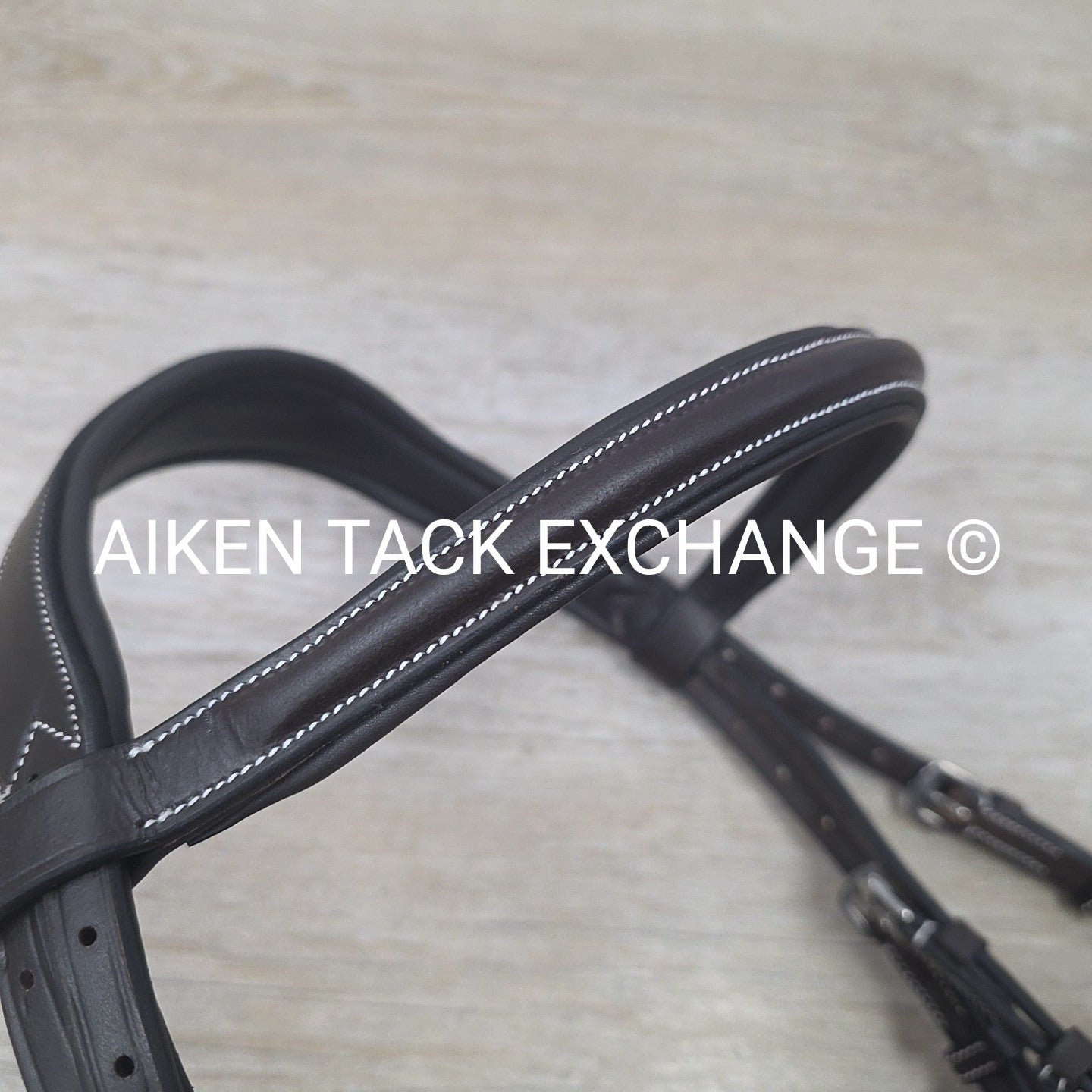 HDR Pro Mono Crown Flash Bridle with Rubber Reins, Havana, Size Cob