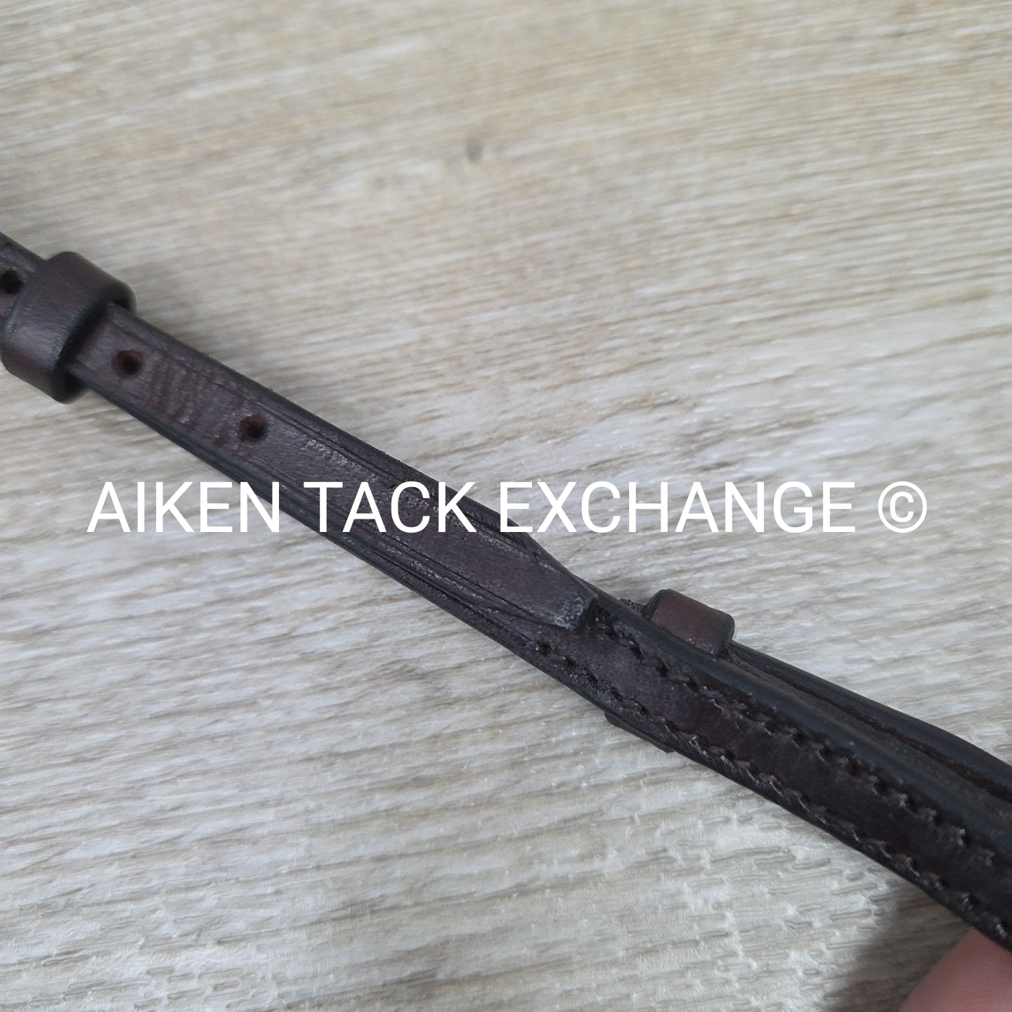 Leather Bradoon Hander, Hook Studs, Brown, Size Cob