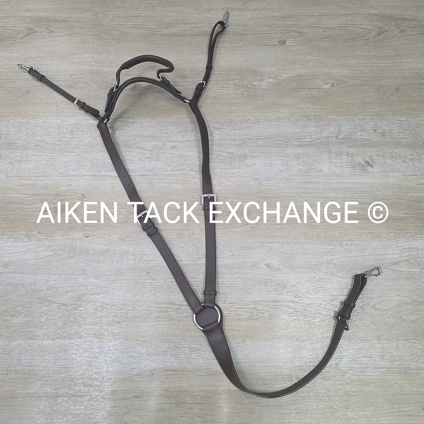 Correct Connect 3 Point Breastplate with Double Neck Strap, Brown, Size Full