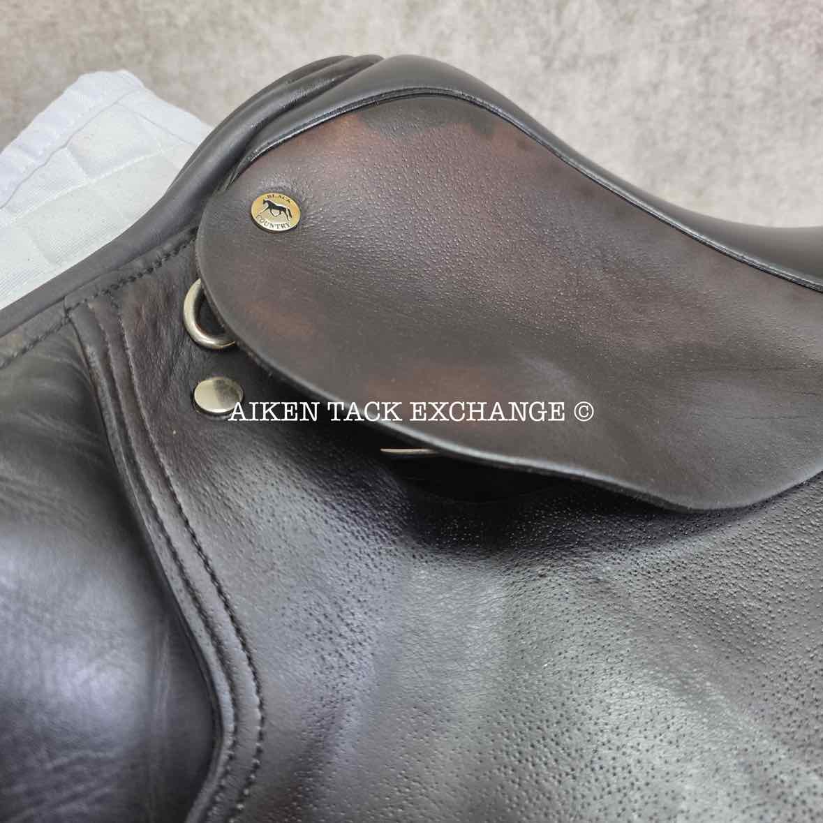 **SOLD** 2009 Black Country Ricochet Jump Saddle, 17" Seat, Medium Wide Tree, Wool Flocked Panels
