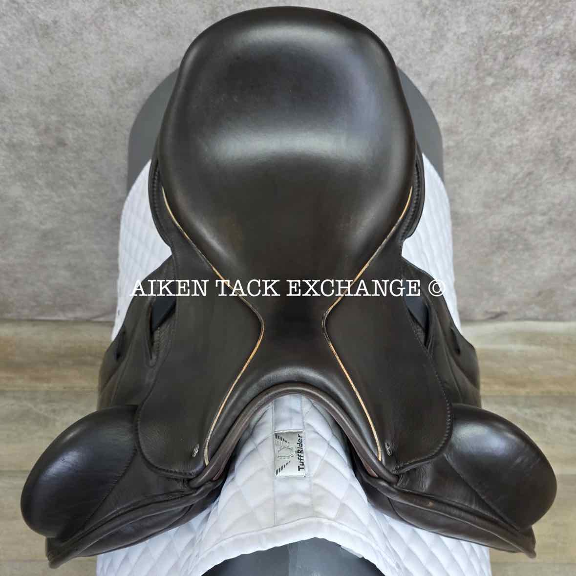 2019 Custom Saddlery Wolfgang Omni Monoflap Dressage Saddle, 17" Seat, Adjustable Tree, Wool Flocked Panels