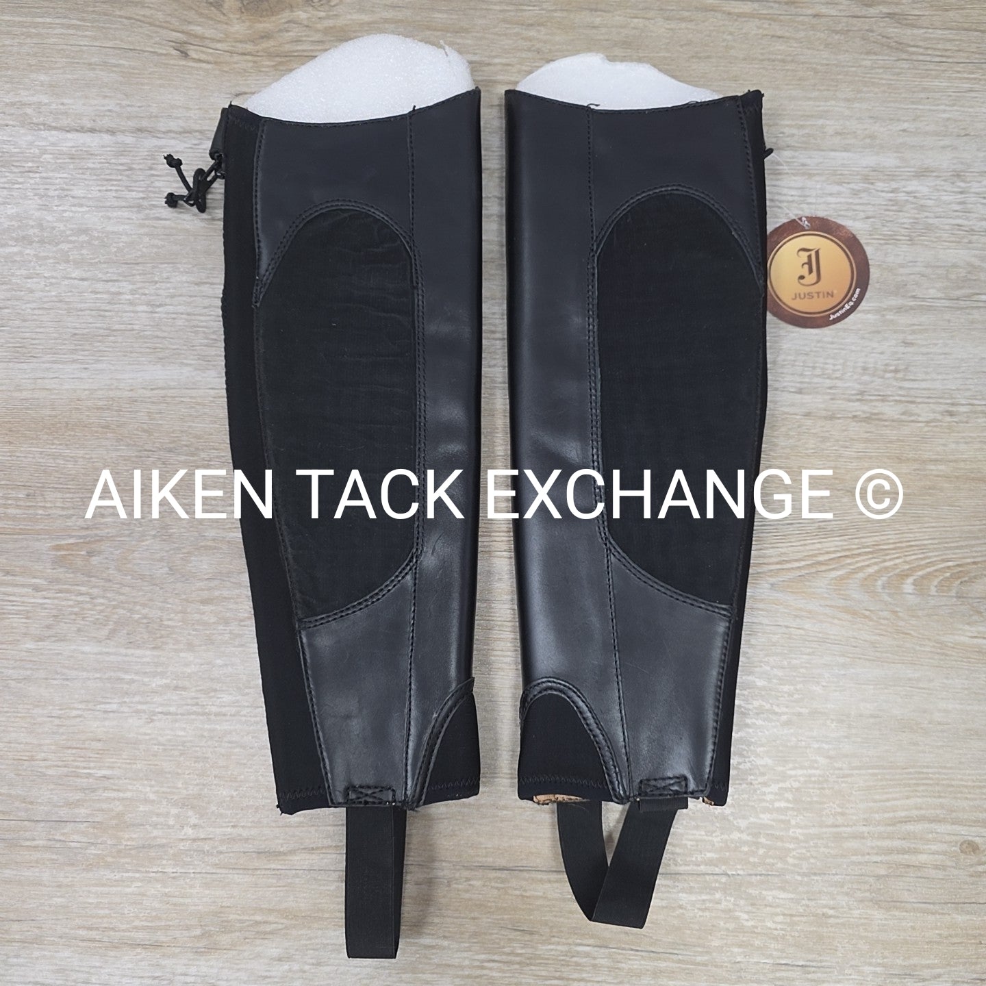 Justin Leather Half Chaps, Size Small