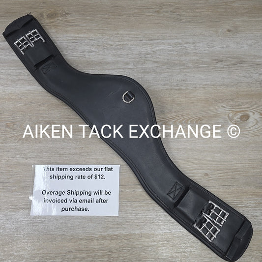 Anatomic Shoulder Relief Padded Dressage Girth, Black, 28"