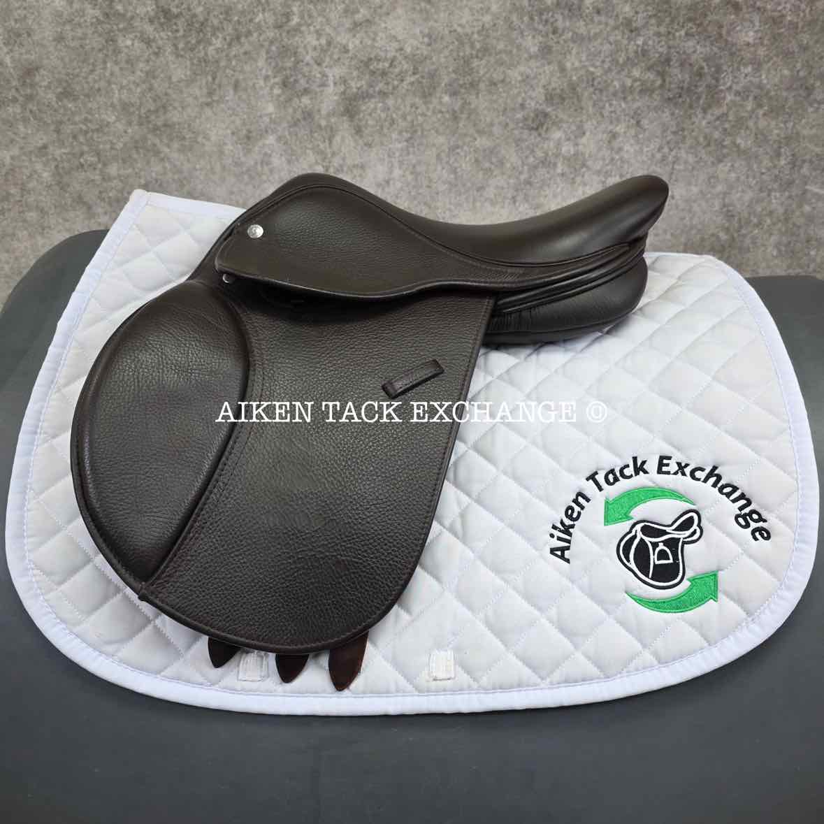 2017 Custom Saddlery Monte Carlo Jr Close Contact Jump Saddle, 15" Seat, Adjustable Tree, Wool Flocked Panels