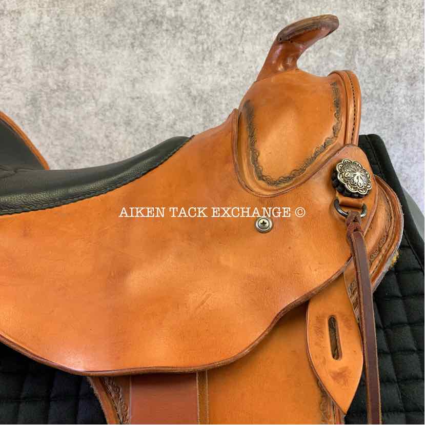 **SOLD** Mckenna Saddlery Western Saddle, 16" Seat, Regular Tree - Semi QH Bars, Comes with Breastplate