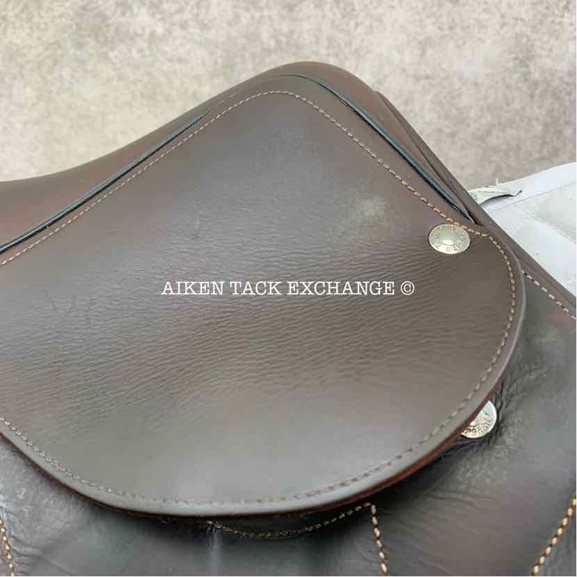 2017 Devoucoux Chiberta O Monoflap Jump Saddle, 17.5" Seat, 3AA Flap, Medium Wide Tree, D3D Panels, Full Buffalo Leather