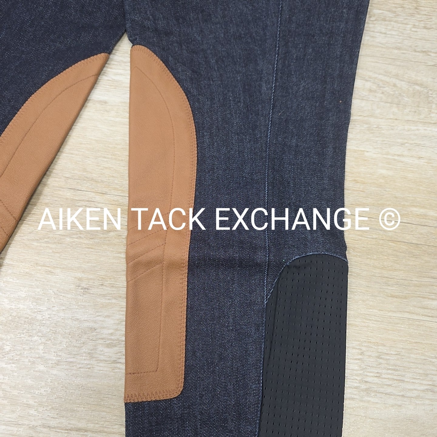 Kerrits Stretch Denim Knee Patch Breeches, Brand New, Women's Medium