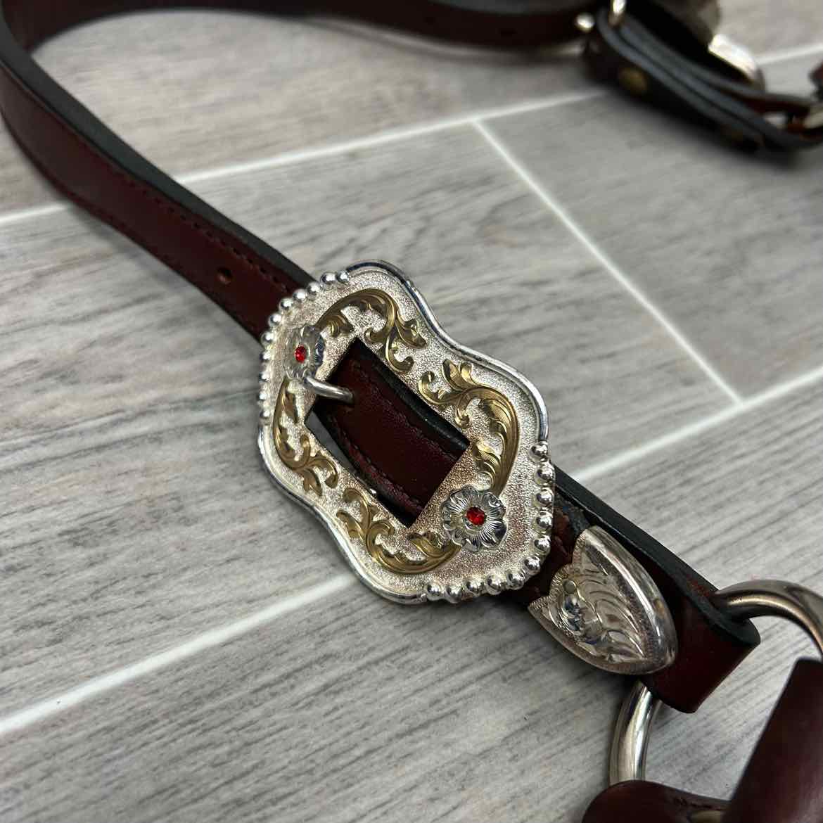 Kathy's Show Equipment #250 Santana Halter with Matching Leather Show Lead
