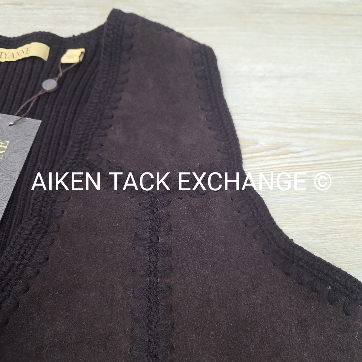 Shyanne Suede Tie Front Knit Fashion Vest, Women's Large