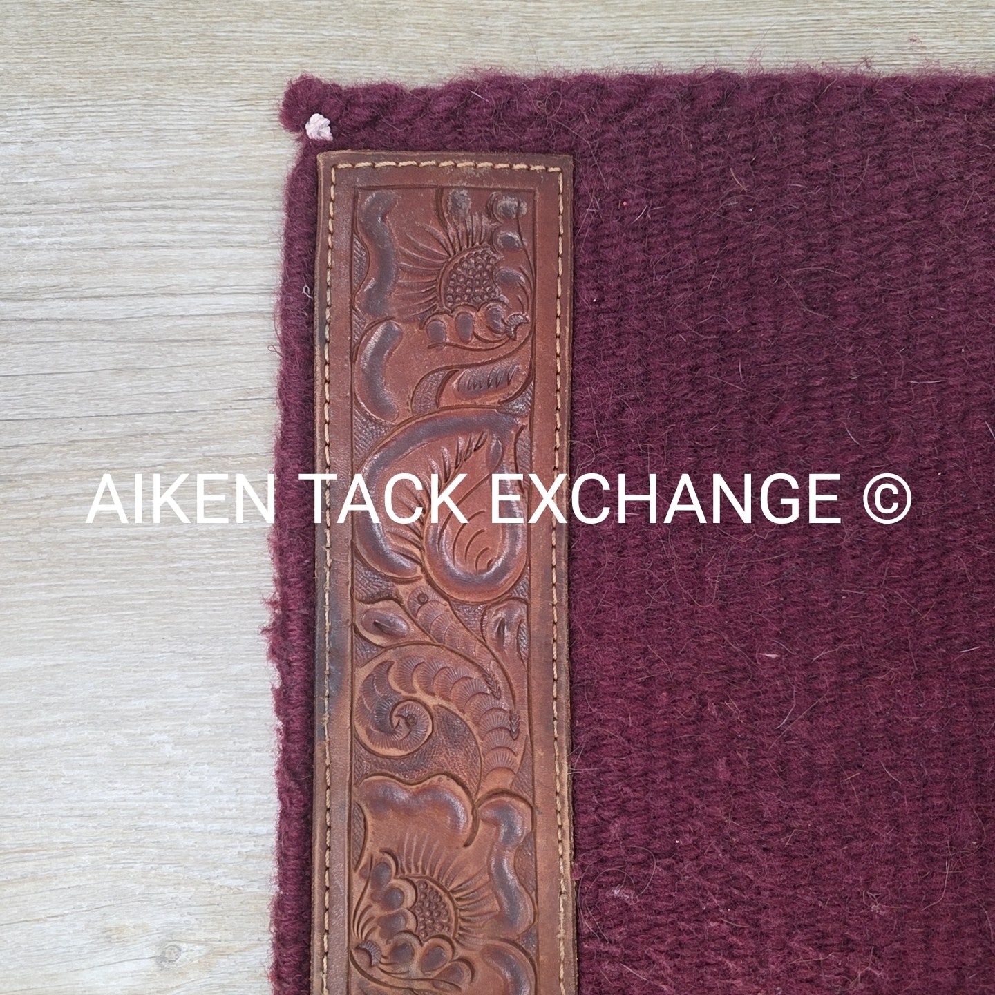 Tooled Trim Western Saddle Pad, 34" x 35"