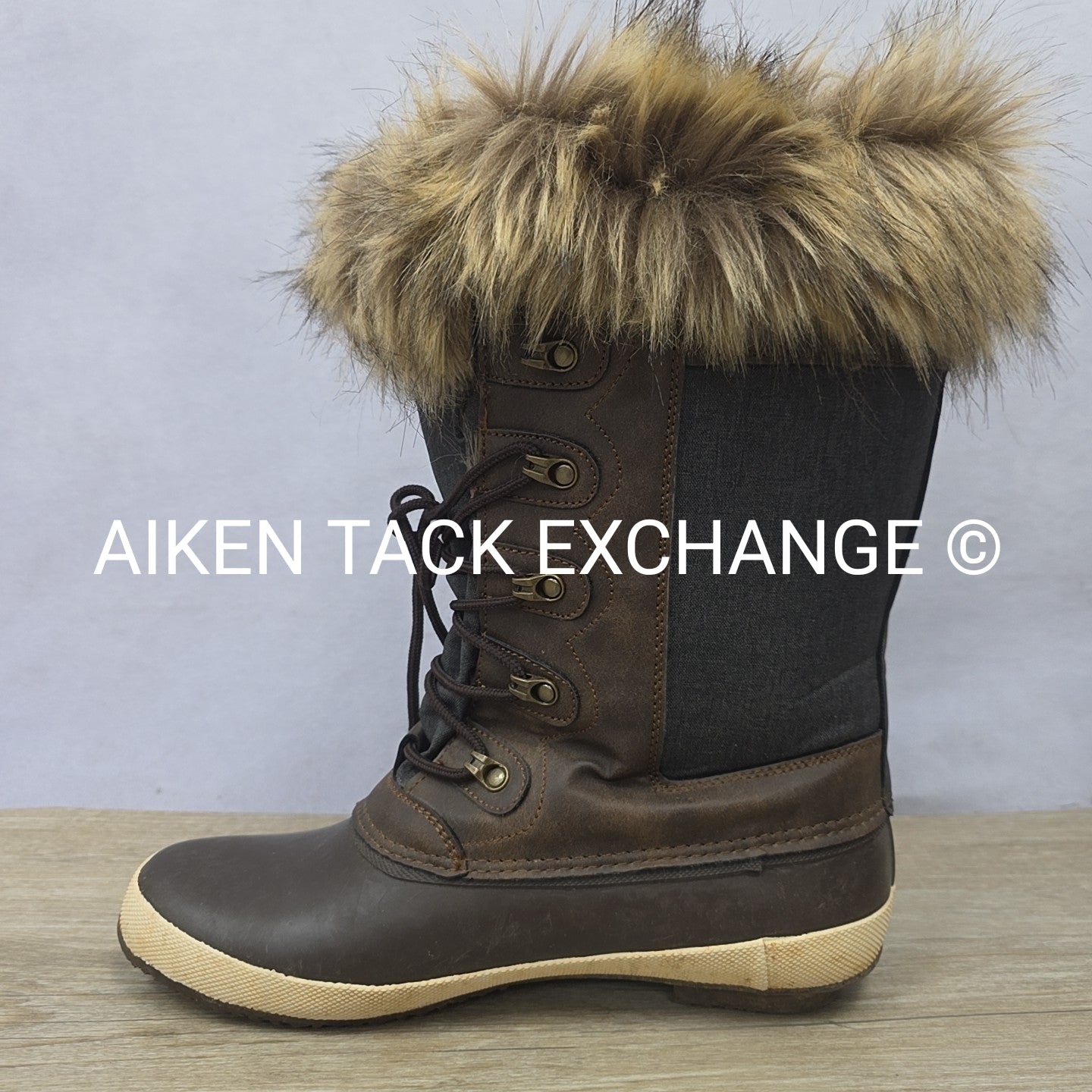 OEQ Canvas Fur Top Winter Boots, Women's 42 (11)