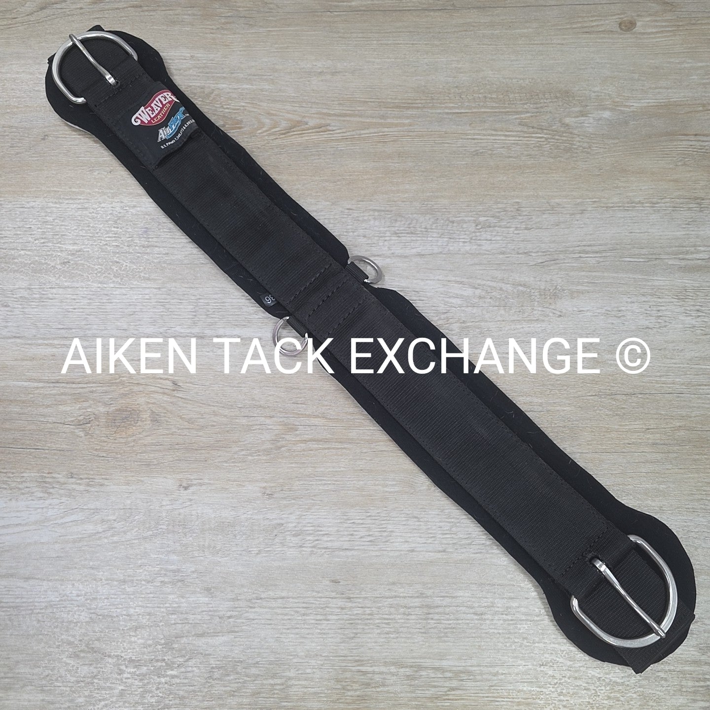 Weaver Leather AirFlex Straight Western Cinch, Black, 36"