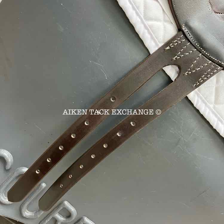 2001 Devoucoux Chiberta Monoflap Jump Saddle, 17.5" Seat, 2A Flap, M/MW Tree, Foam Panels