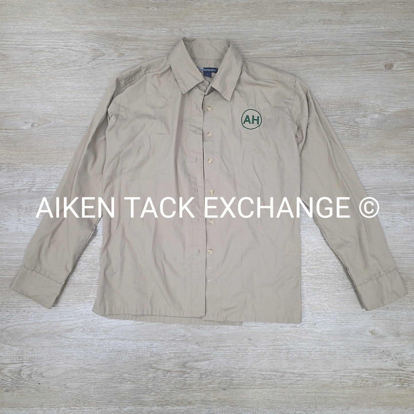 Aiken Hounds Long Sleeve Button Down Top, Size Small