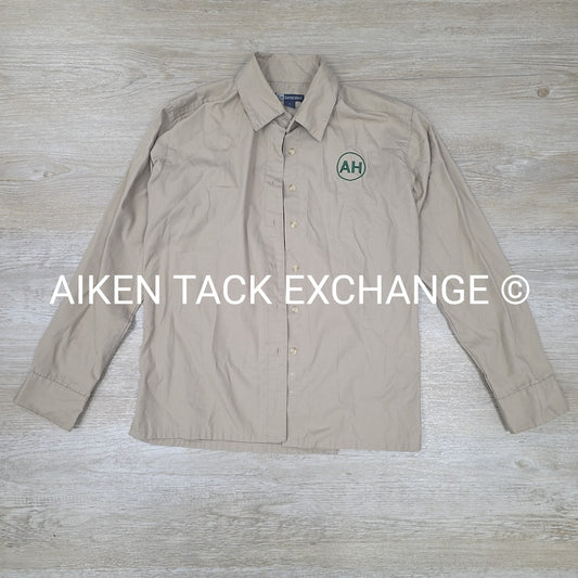 Aiken Hounds Long Sleeve Button Down Top, Size Small