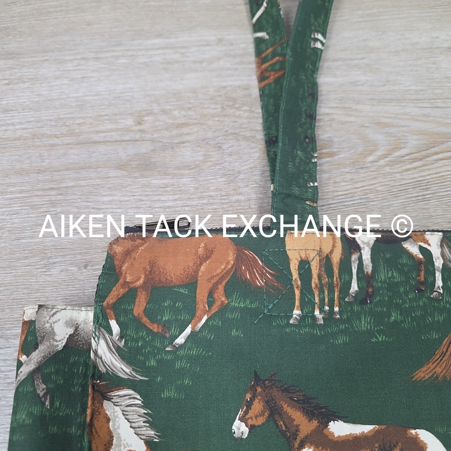 Vintage Infinity Chic Equestrian Print Small Tote