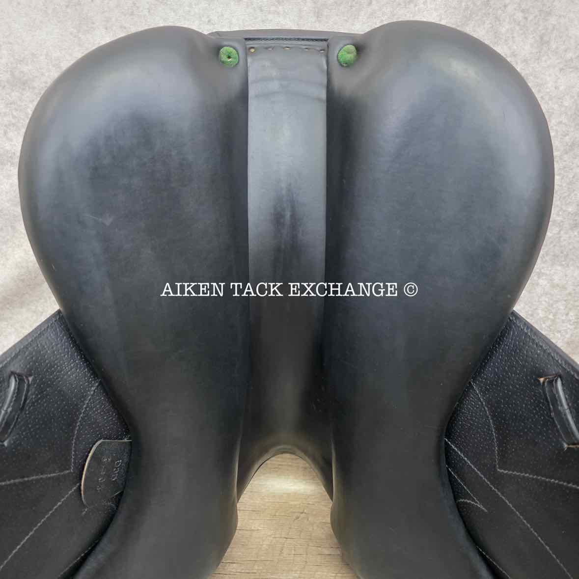 2008 Devoucoux Makila Monoflap Dressage Saddle, 18" Seat, 3A Flap, Medium Wide Tree, D3D Panels, Full Buffalo Leather