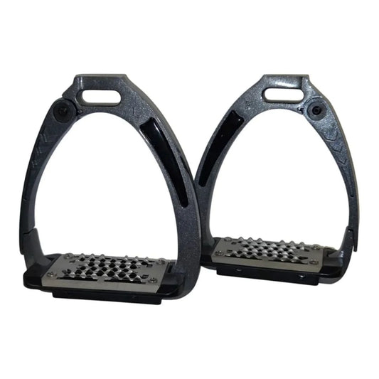 TuffRider Elite Tech Safety Stirrups, Charcoal, 4.75”