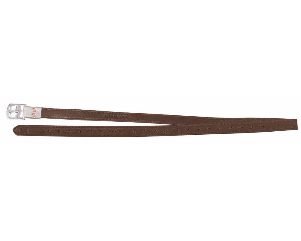 Henri de Rivel Triple Covered Grippy Stirrup Leathers: Black / 54