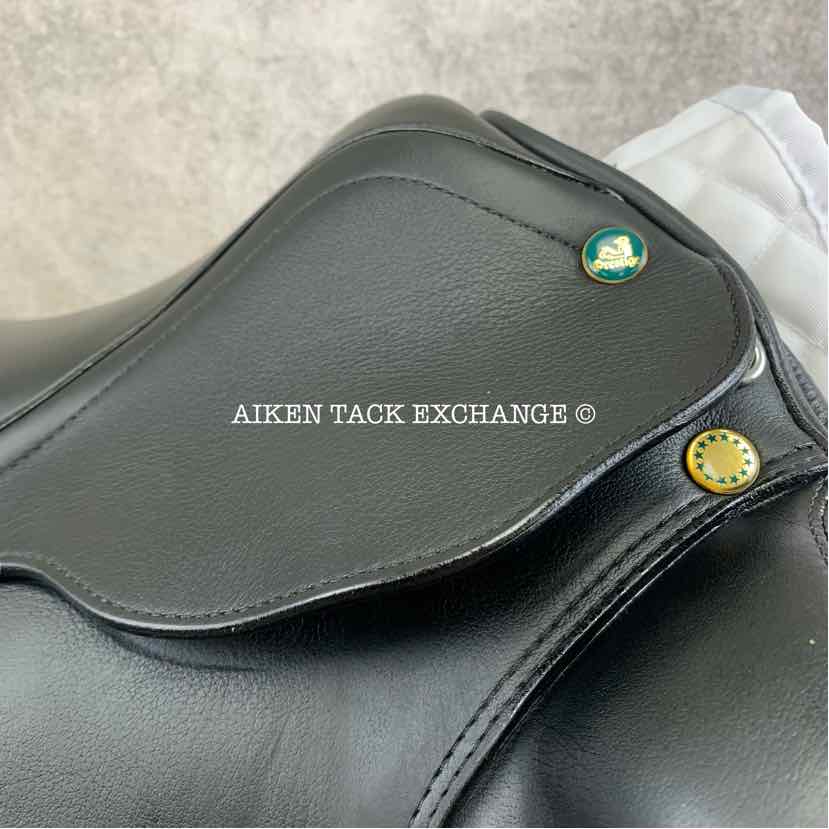 **SOLD** 2016 Prestige Passion K Monoflap Dressage Saddle, 18'" Seat, 34 Tree - Medium Wide, Wool Flocked Panels