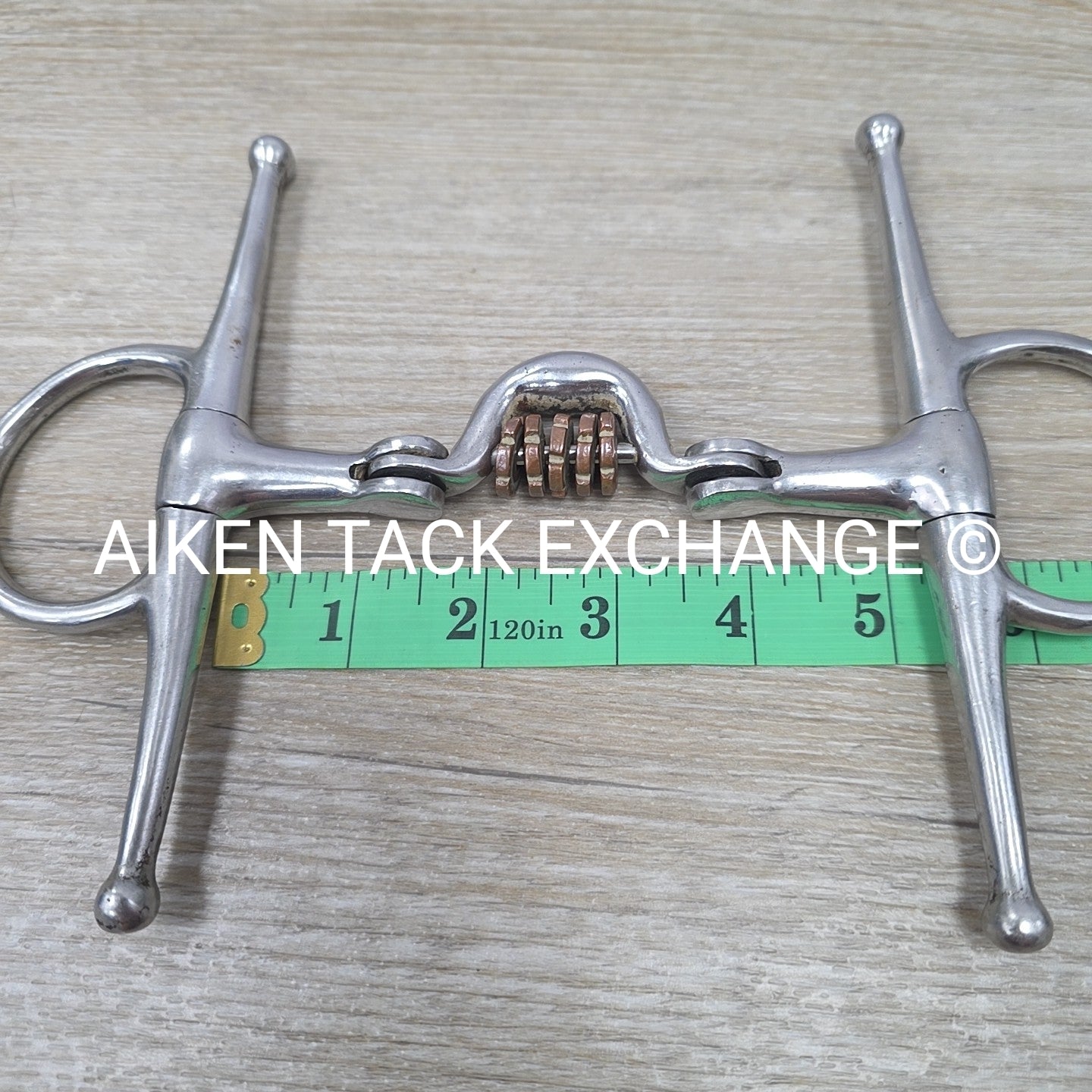 Full Cheek Double Hinged Ported Bit with Copper Links 5"