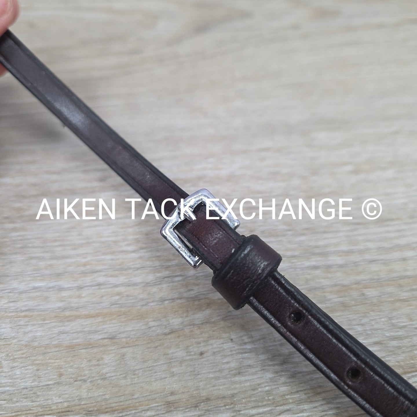 Leather Bradoon Hander, Hook Studs, Brown, Size Cob