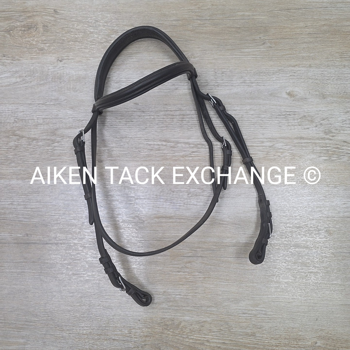 Avalon Plain Raised Bridle, No Noseband, No Reins, Brown, Size X-Full