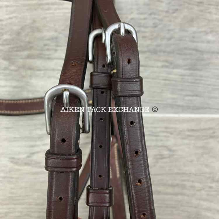 Crosby Plain Raised Bridle with Matching Laced Reins, Sized Cob